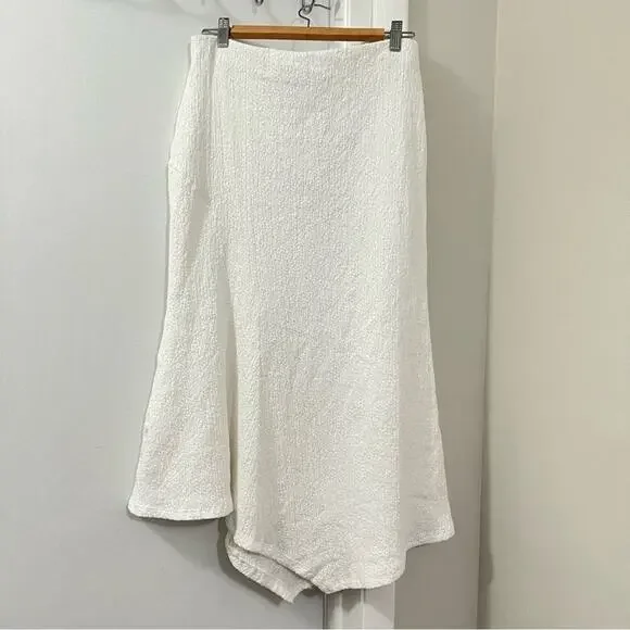 Zara ASYMMETRICAL SKIRT IN RIBBED FABRIC - Picture 14 of 15